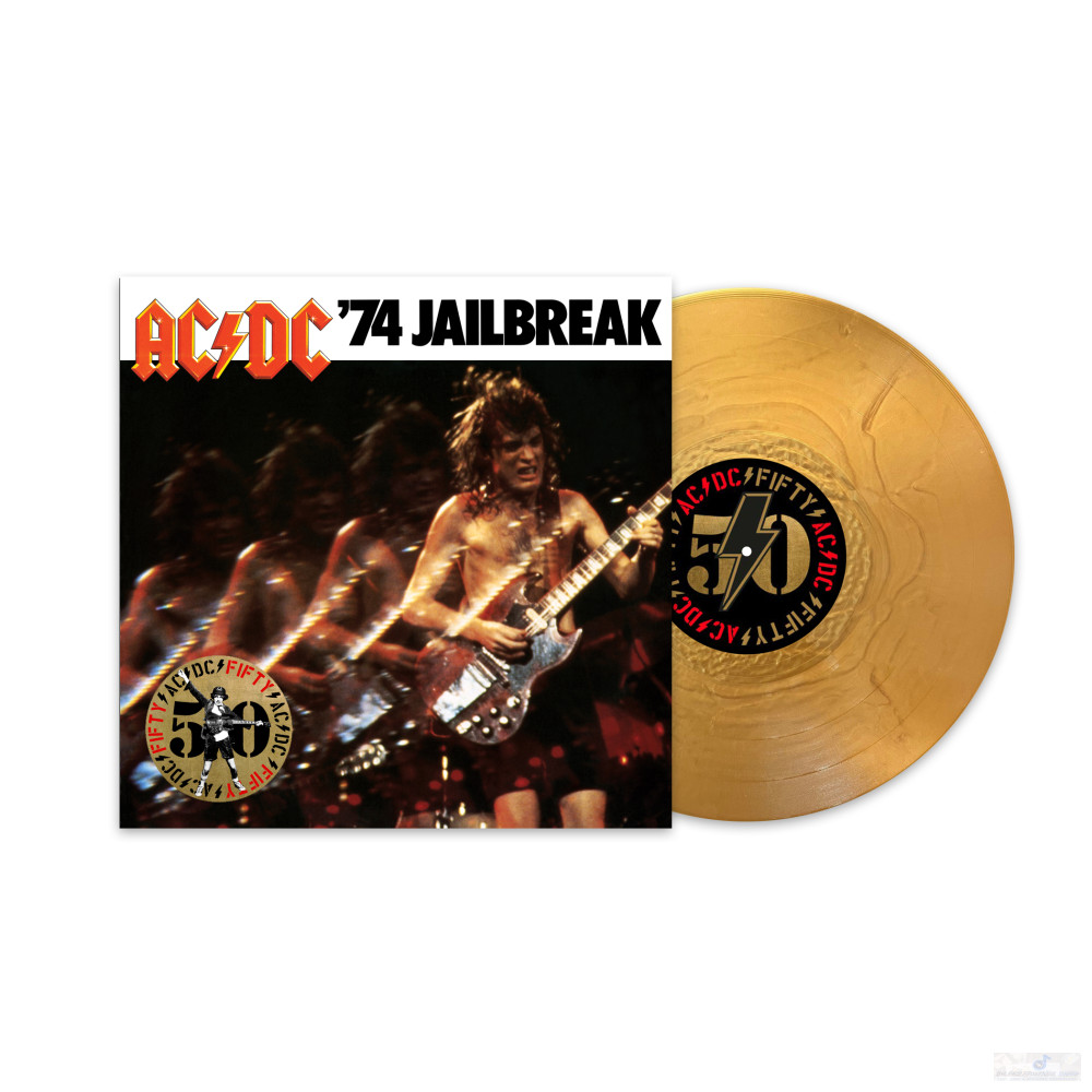 AC DC 74 JAILBREAK Lp 50TH ANNIVERSARY GOLD COLOR V