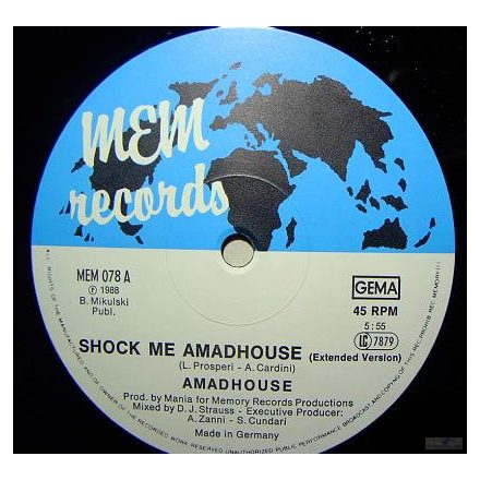 Amadhouse – Shock Me Amadhouse Maxi (Vg+/Vg+)