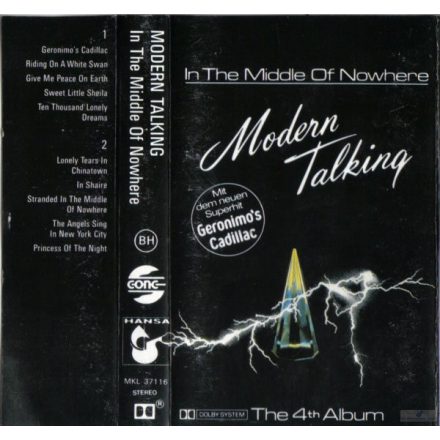 Modern Talking – In The Middle Of Nowhere - The 4th Album Cas. (Vg+/Vg+)