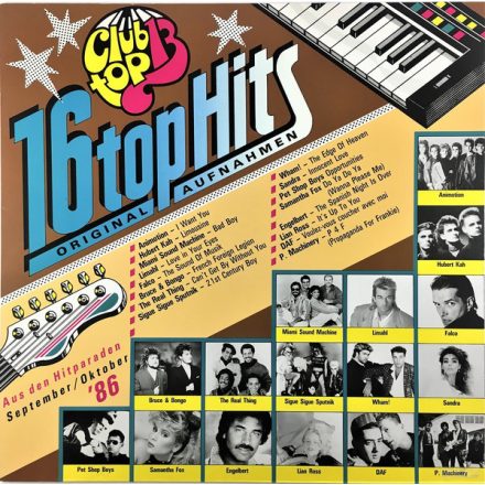 Various – 16 Top Hits - Aus Den Hitparaden September / Oktober '86 Lp (Vg+/Vg+)
