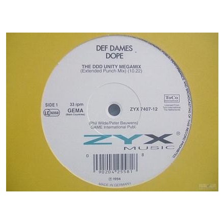 Def Dames Dope – The DDD Unity Megamix (Vg/Vg)