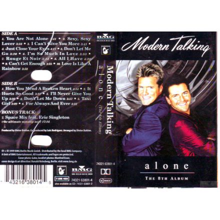 Modern Talking – Alone - The 8th Album Cas. (Vg+/Vg)