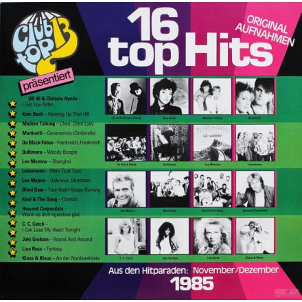 Various – 16 Top Hits November / Dezember 1985 Lp (Vg+/Vg+)