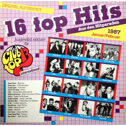Various – Club Top 13 - 16 Top - Januar/Februar 1987 Lp (Vg+/Vg+)