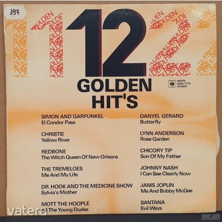 Various ‎– 12 Golden Hit's lp 1982 (Vg-/Vg)