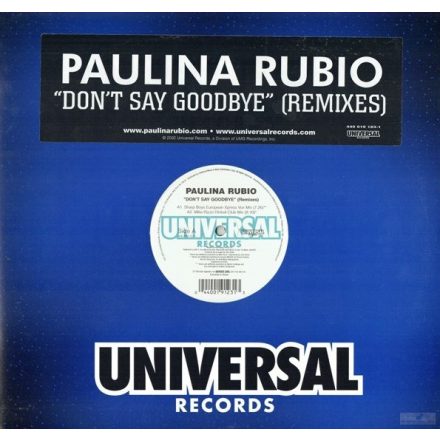 Paulina Rubio – Don't Say Goodbye (Remixes) 1-12in Usa Dance Vinyl