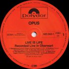 Opus - Live Is Life LP 1984 (Vg/Vg) Germany