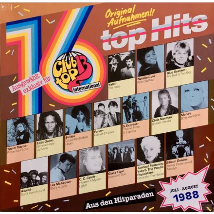 Various – Club Top 13 International - Juli/August 1988 LP (Vg+/Vg+)