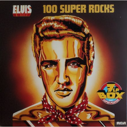 Elvis ‎– 100 Super Rocks 7xLp Box (M-Nm/Ex) + poster