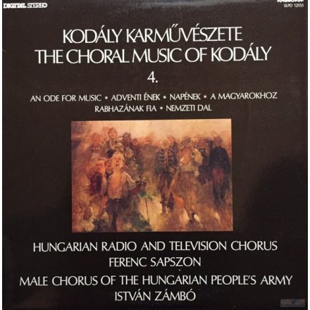 Kodály Karművészete - The Choral Music Of Kodály Lp 1986 (Ex/Vg+)