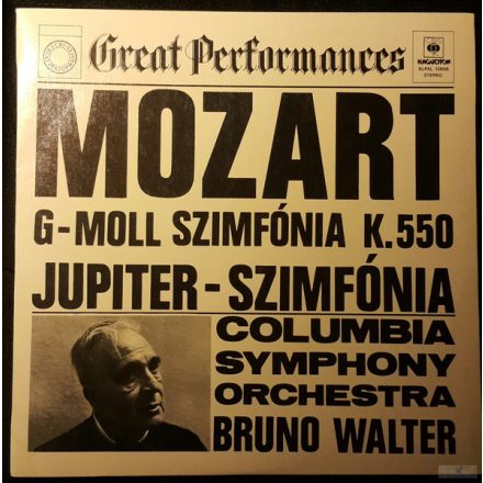 Mozart, Columbia Symphony Orchestra, Bruno Walter – G-moll Szimfónia K. 550 / Jupiter - Szimfónia Lp (Ex/Vg+)