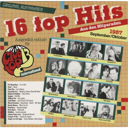 Various – 16 Top  1987 September/Oktober Lp (Vg+/Vg+)