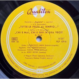   G. Verdi*, Sándor Svéd, Mária Gyurkovics – Rigoletto Vinyl, LP, 10", Mono Vg+