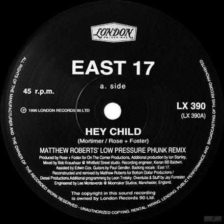 East 17 – Hey Child Maxi (Ex/Vg+)