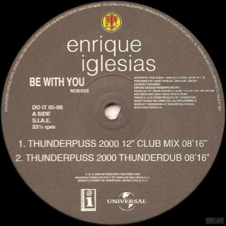 Enrique Iglesias – Be With You (Remixes) (Vg+/Vg)