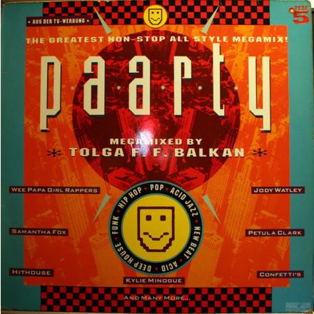 Tolga "Flim Flam" Balkan – Paarty - The Greatest Non-Stop All Style Megamix! Lp (Vg+/Vg+)