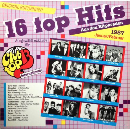 Various – Club Top 13 - 16 Top - Januar/Februar 1987 Lp (Vg+/Vg+)