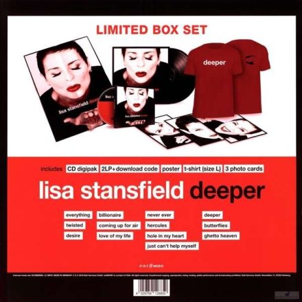 Lisa Stansfield -  Deeper LTD. Boxset 2xlp+mp3 code ,+cd+poster+T- shirt+3 card