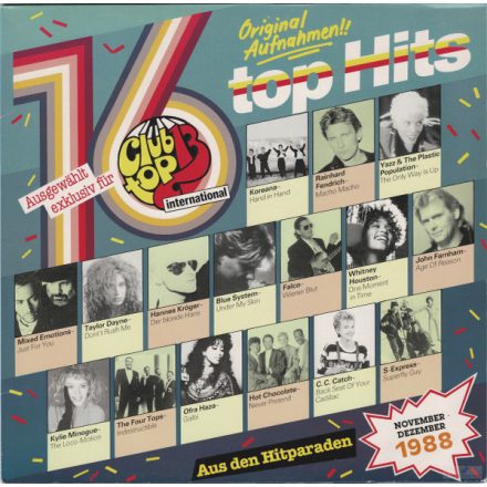 Various – Club Top 13 International  November/Dezember 88 Lp (Vg+/Vg+)