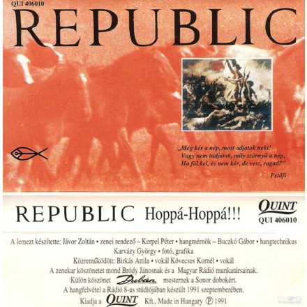 Republic – Hoppá-Hoppá!!! Cas. (Vg+/Vg+)