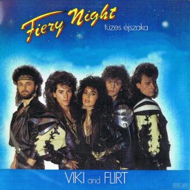   Viki And Flirt – Fiery Night = Tüzes Éjszaka Lp 1988 (Vg+/Vg)