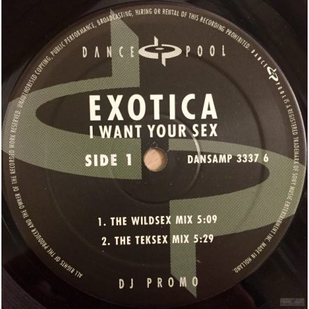 Exotica  – I Want Your Sex Maxi (Vg+/Vg+)