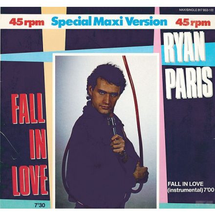 Ryan Paris – Fall In Love (Special Maxi Version) Vg+/Vg+